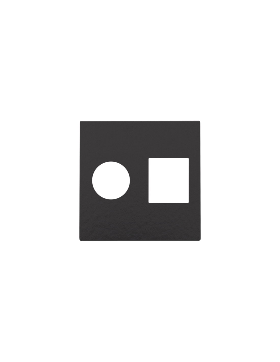 Set de finition pour connexion coaxiale simple et connexion réseau RJ45, couleur piano black coated