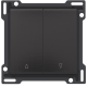 Set de finition pour bouton-poussoir double pour volets, couleur piano black coated