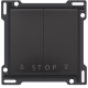 Set de finition pour bouton-poussoir double pour volets pour commandes électroniques, couleur piano black coated