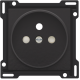 Set de finition pour prise de courant avec broche de terre et obturateurs de protection, profondeur d’encastrement de 21 mm, couleur piano black coated