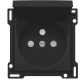 Set de finition pour prise de courant avec clapet, broche de terre et obturateurs de protection, profondeur d’encastrement de 28,5 mm, couleur piano black coated