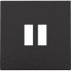 Set de finition pour chargeur double USB-A, couleur piano black coated
