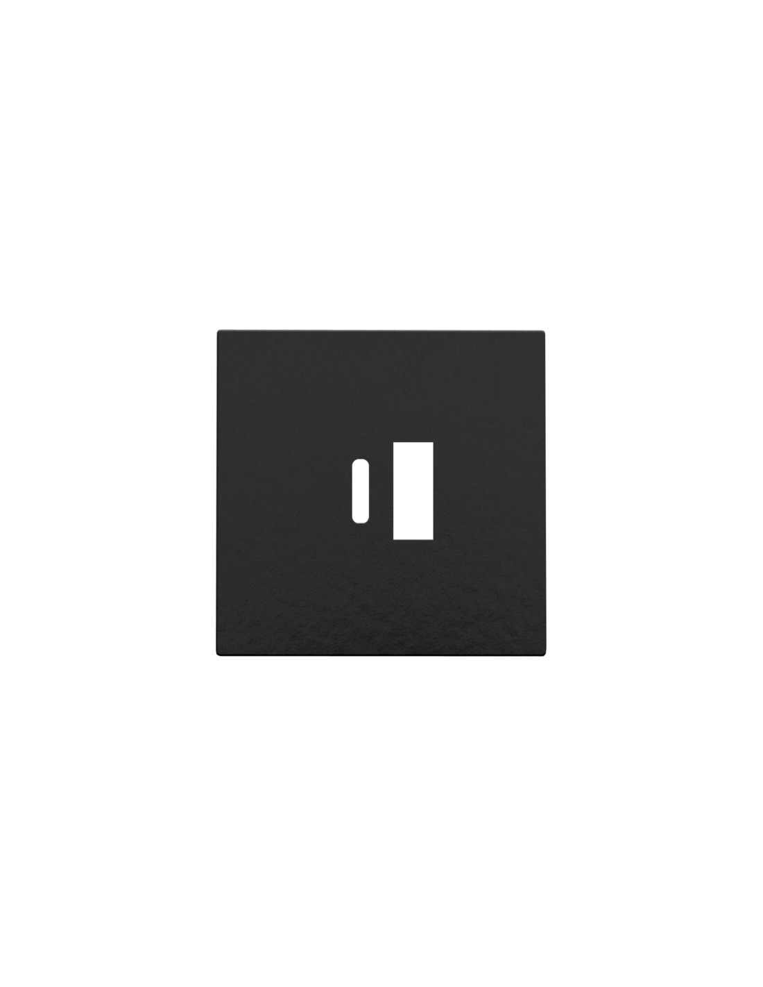 Set de finition pour double chargeur USB-A et USB-C intelligent, couleur piano black coated