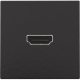Set de finition avec prise HDMI/HDMI, couleur piano black coated