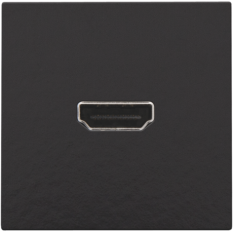 Set de finition avec prise HDMI/HDMI, couleur piano black coated