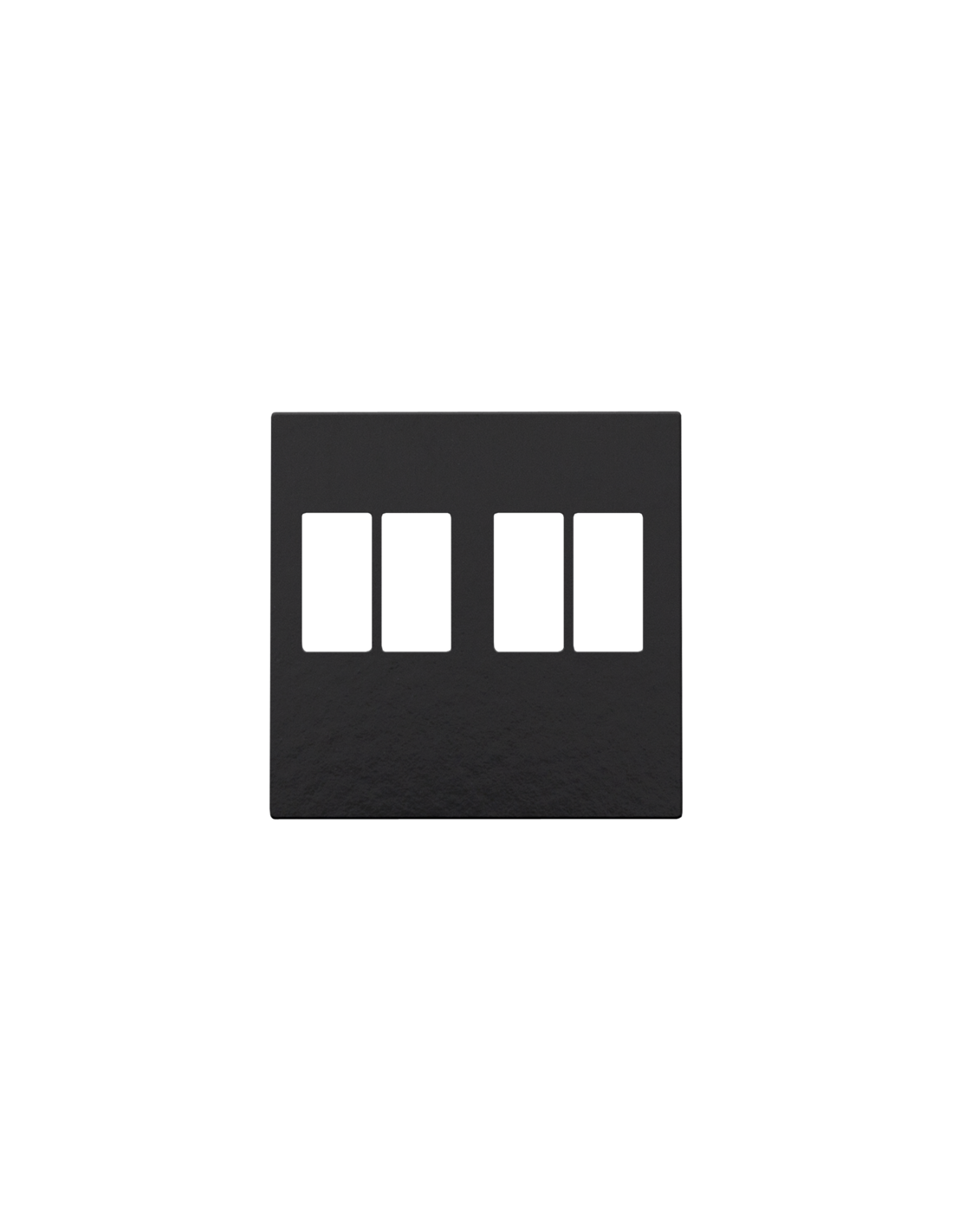 Set de finition pour prise double pour haut-parleur, couleur piano black coated