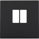 Set de finition pour prise simple pour haut-parleur, couleur piano black coated