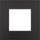 Plaque de recouvrement simple, couleur Niko Pure Bakelite® piano black