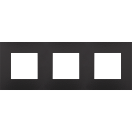 Plaque de recouvrement triple, entraxe de 71 mm, couleur Niko Pure Bakelite® piano black