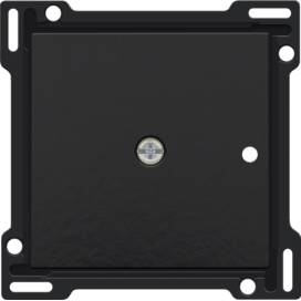 Set de finition pour récepteur RF encastré à 1 canal avec contact unipolaire (libre de potentiel) ou récepteur RF encastré avec fonction de commande des volets, couleur piano black coated