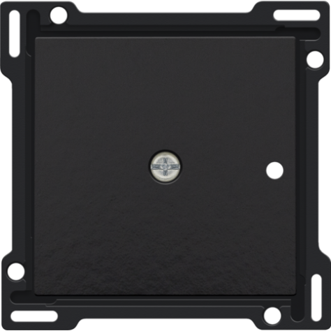 Set de finition pour récepteur RF encastré à 1 canal avec contact unipolaire (libre de potentiel) ou récepteur RF encastré avec fonction de commande des volets, couleur piano black coated