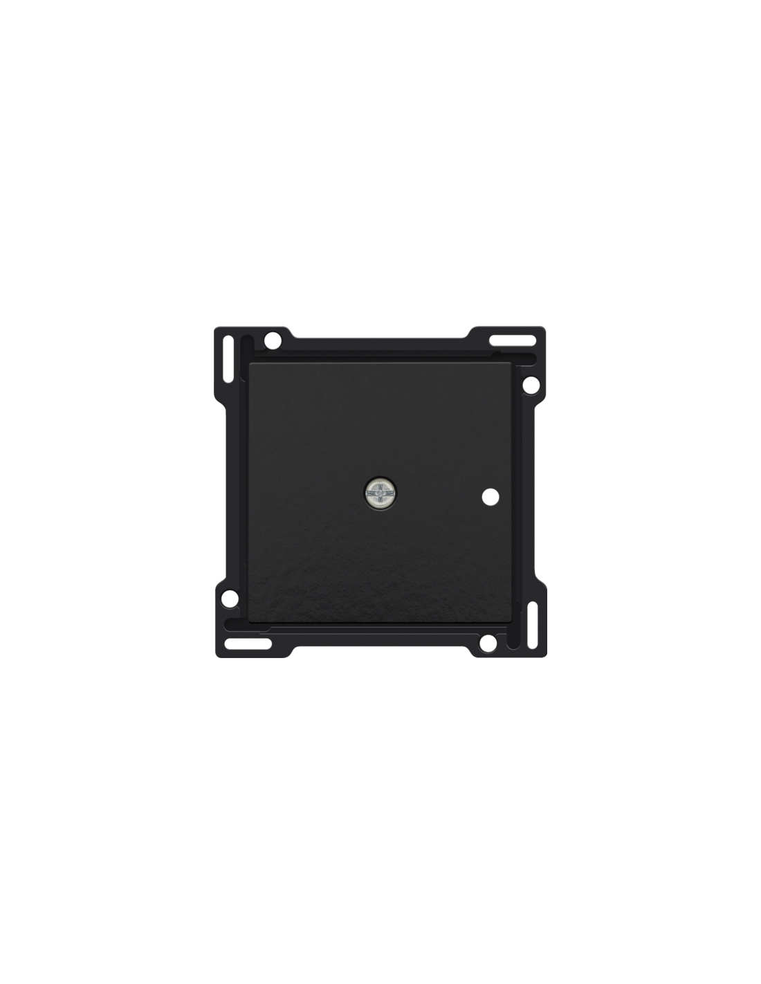 Set de finition pour récepteur RF encastré à 1 canal avec contact unipolaire (libre de potentiel) ou récepteur RF encastré avec fonction de commande des volets, couleur piano black coated