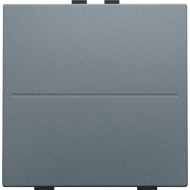 Touche simple pour interrupteur sans fil ou bouton-poussoir à deux boutons de commande, couleur blue grey coated