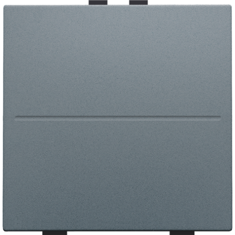 Touche simple pour interrupteur sans fil ou bouton-poussoir à deux boutons de commande, couleur blue grey coated