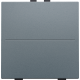 Touche simple pour interrupteur sans fil ou bouton-poussoir à deux boutons de commande, couleur blue grey coated