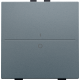 Touche simple avec marquage I et 0 pour interrupteur sans fil ou bouton-poussoir à deux boutons de command, couleur blue grey coated
