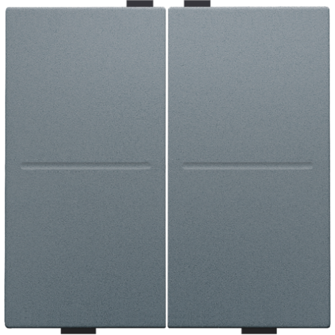 Touche double pour interrupteur sans fil ou bouton-poussoir à 4 boutons de commande, couleur blue grey coated