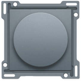 Set de finition pour variateur à bouton rotatif ou régulateur de vitesse, incl. bouton rotatif, couleur blue grey coated