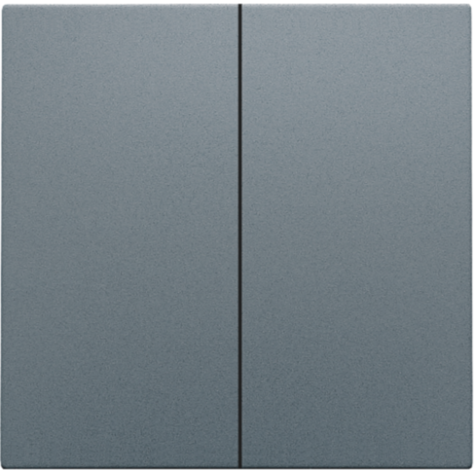 Set de finition pour interrupteur électronique double ou bouton-poussoir, couleur blue grey coated