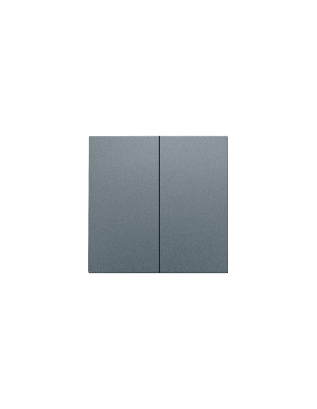 Set de finition pour interrupteur électronique double ou bouton-poussoir, couleur blue grey coated