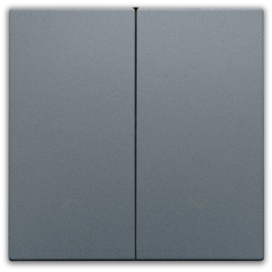 Set de finition pour interrupteur pour volets électronique double, couleur blue grey coated