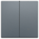 Set de finition pour interrupteur pour volets électronique double, couleur blue grey coated