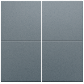 Set de finition pour interrupteur électronique ou bouton-poussoir quadruple, couleur blue grey coated