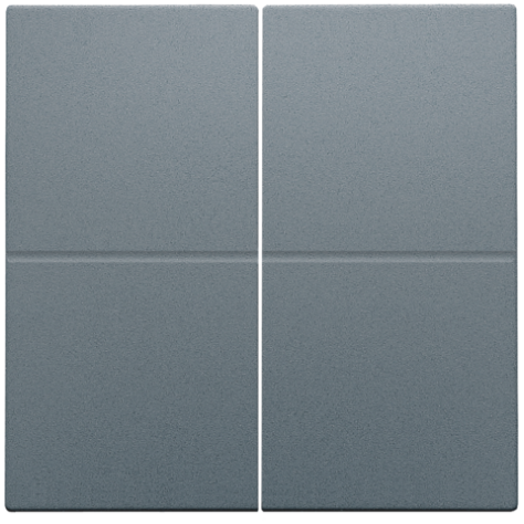 Set de finition pour interrupteur électronique ou bouton-poussoir quadruple, couleur blue grey coated