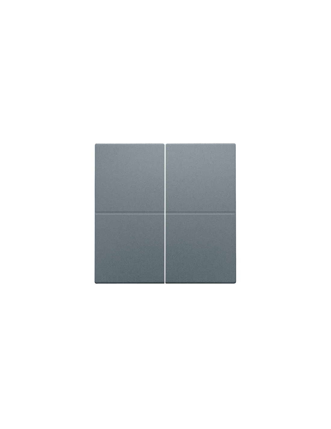 Set de finition pour interrupteur électronique ou bouton-poussoir quadruple, couleur blue grey coated