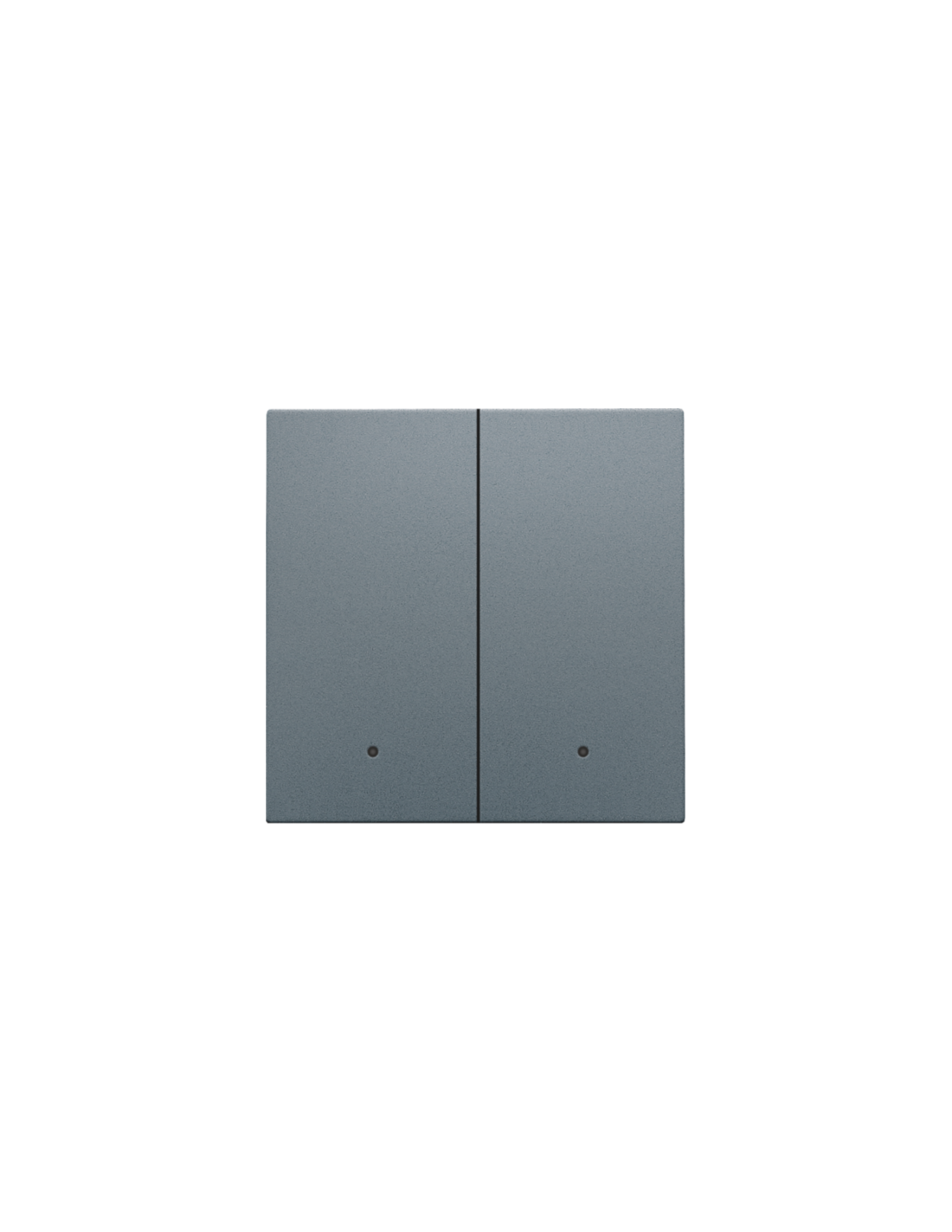 Set de finition avec lentille pour interrupteur électronique double ou bouton-poussoir, couleur blue grey coated