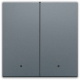 Set de finition avec lentille pour interrupteur pour volets électroniques double, couleur blue grey coated