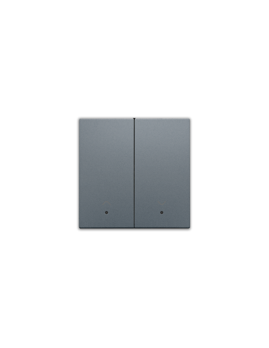 Set de finition avec lentille pour interrupteur pour volets électroniques double, couleur blue grey coated