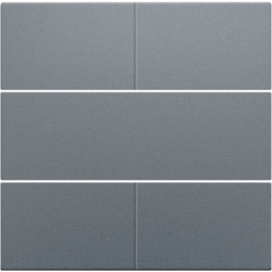 Set de finition pour bouton-poussoir quadruple, libre de potentiel, 24 V, couleur blue grey coated