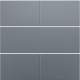 Set de finition pour bouton-poussoir quadruple, libre de potentiel, 24 V, couleur blue grey coated