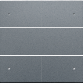 Set de finition pour bouton-poussoir quadruple, libre de potentiel, 24 V, avec LED, couleur blue grey coated