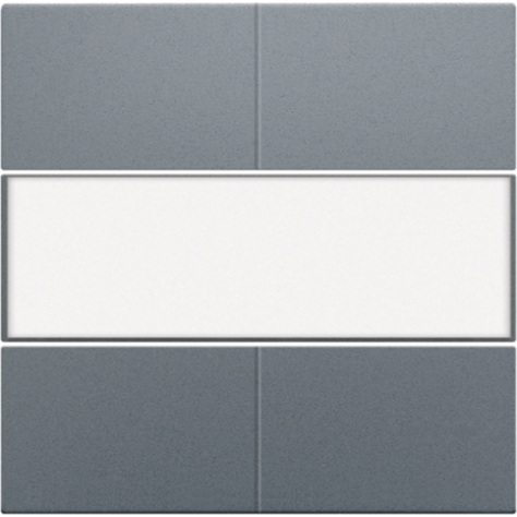 Set de finition avec porte-étiquette pour bouton-poussoir quadruple, libre de potentiel, 24 V, couleur blue grey coated