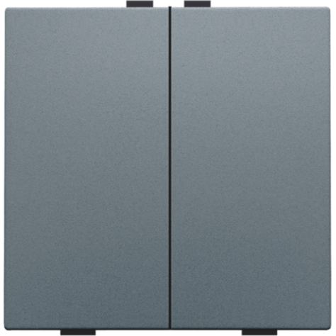 Bouton-poussoir double pour Niko Home Control, couleur blue grey coated