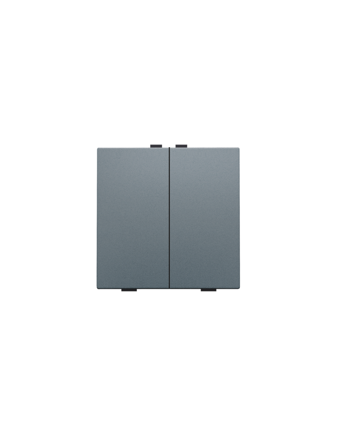 Bouton-poussoir double pour Niko Home Control, couleur blue grey coated