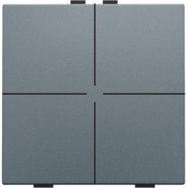 Bouton-poussoir quadruple pour Niko Home Control, couleur blue grey coated