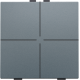 Bouton-poussoir quadruple pour Niko Home Control, couleur blue grey coated