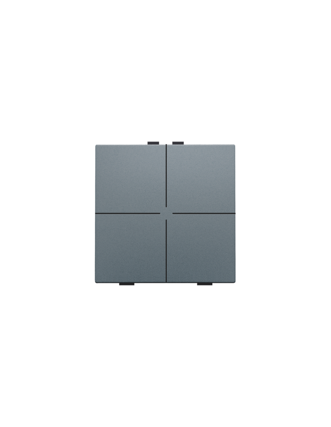 Bouton-poussoir quadruple pour Niko Home Control, couleur blue grey coated