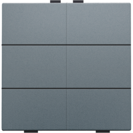 Bouton-poussoir sextuple pour Niko Home Control, couleur blue grey coated