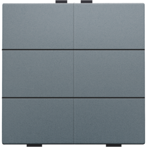 Bouton-poussoir sextuple pour Niko Home Control, couleur blue grey coated