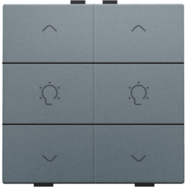 Commande de variateur double pour Niko Home Control, couleur blue grey coated