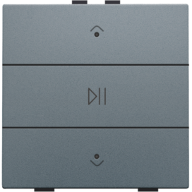 Commande audio simple avec LED pour Niko Home Control, couleur blue grey coated