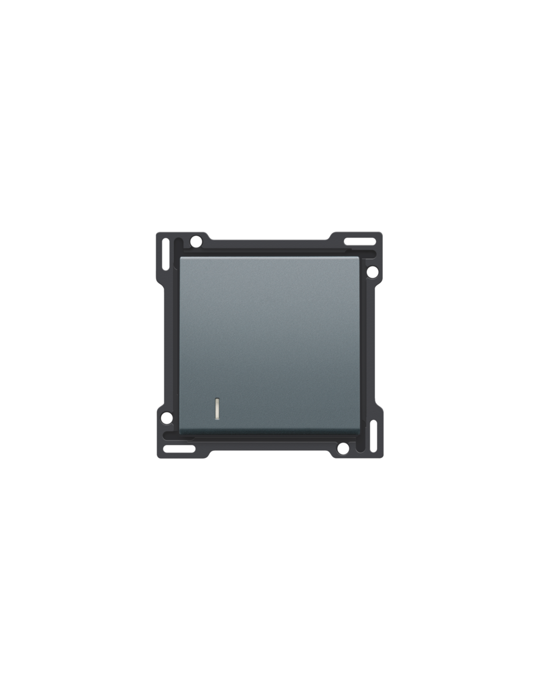 Set de finition avec voyant pour interrupteur ou bouton-poussoir simple, couleur blue grey coated