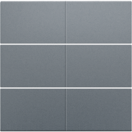 Set de finition pour bouton-poussoir sextuple, libre de potentiel, 24 V, couleur blue grey coated