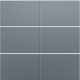 Set de finition pour bouton-poussoir sextuple, libre de potentiel, 24 V, couleur blue grey coated