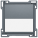 Set de finition avec porte-étiquette pour interrupteur ou bouton-poussoir simple, couleur blue grey coated