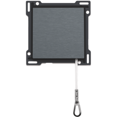 Set de finition pour bouton-poussoir à tirette, couleur blue grey coated